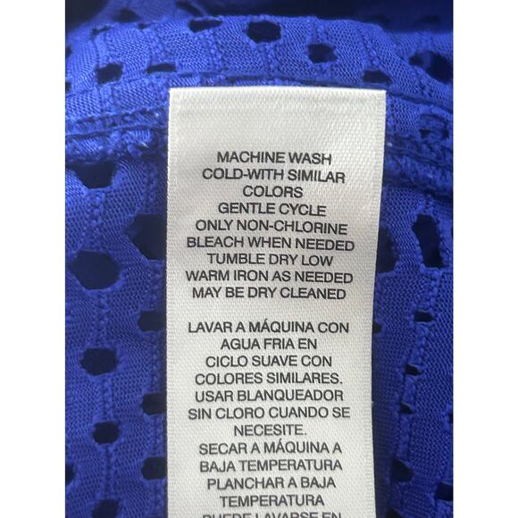 CHICO’S Zenergy Blue Full Front Zippered Open Knit Jacket - Picture 11 of 12